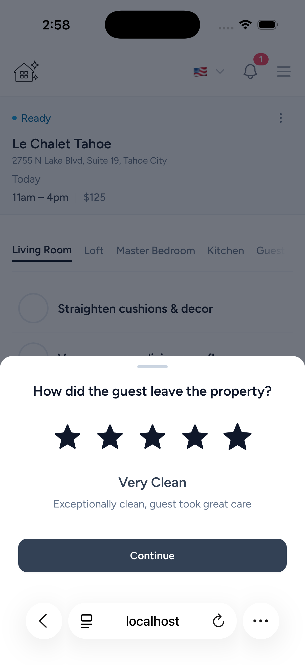 Rate the guest's condition